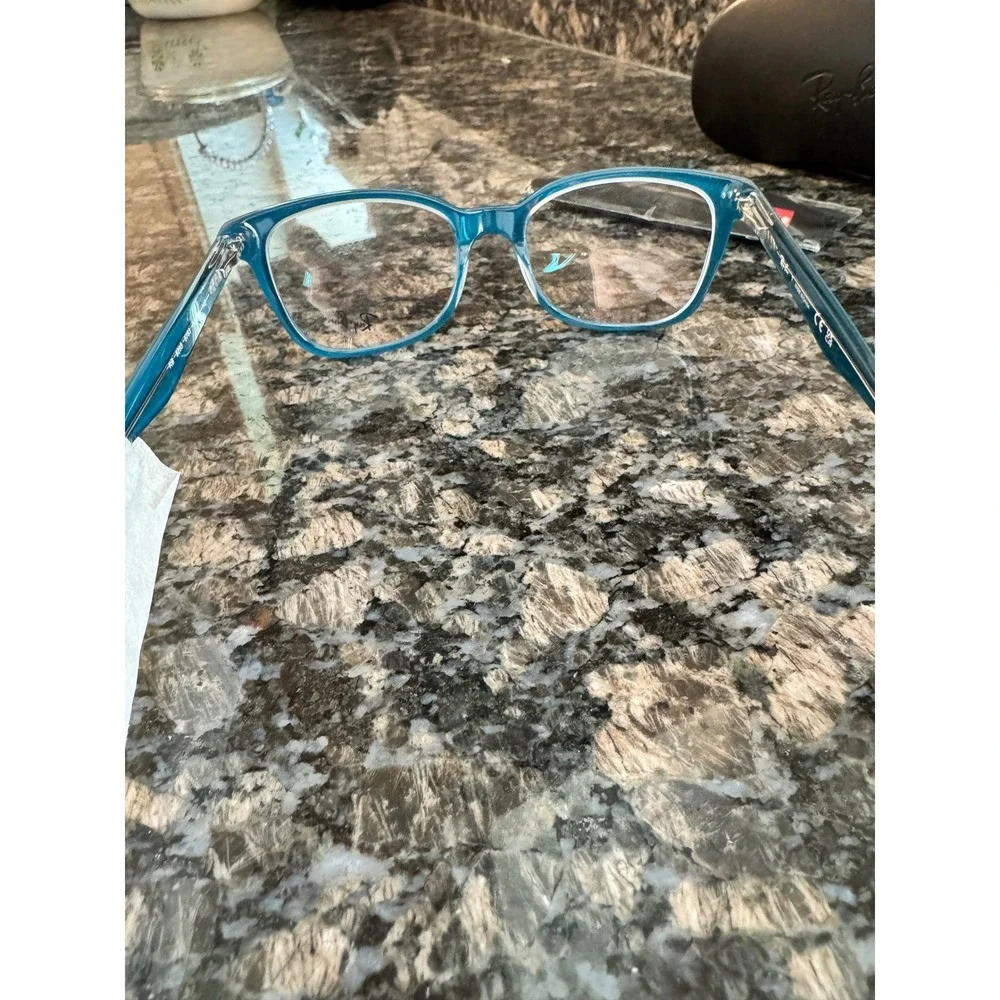 Ray-Ban RB5285‎ 5763 Blue Teal Square Eyeglasses Frames with Case 53-19-145